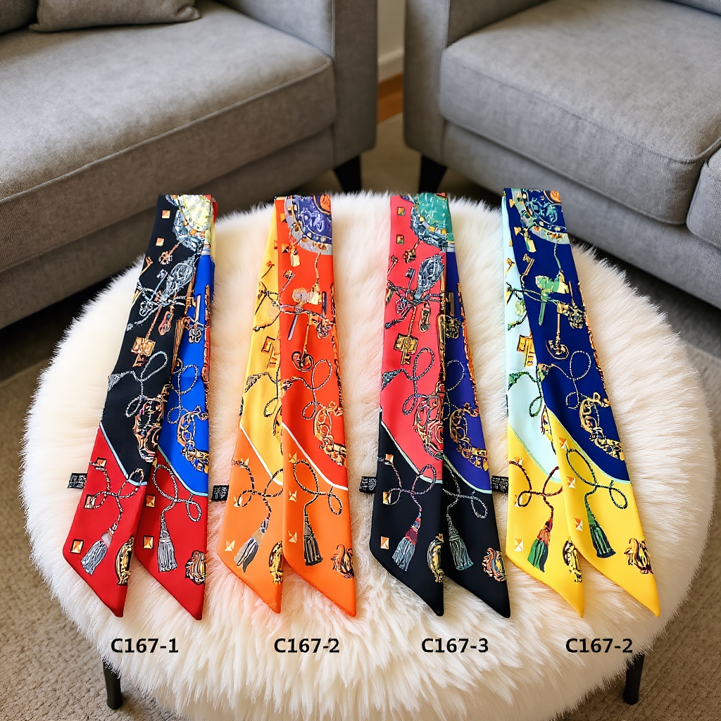 Women Fashion Necktie - Baskı Eşarp Dört Mevsim Mevcut Kadın