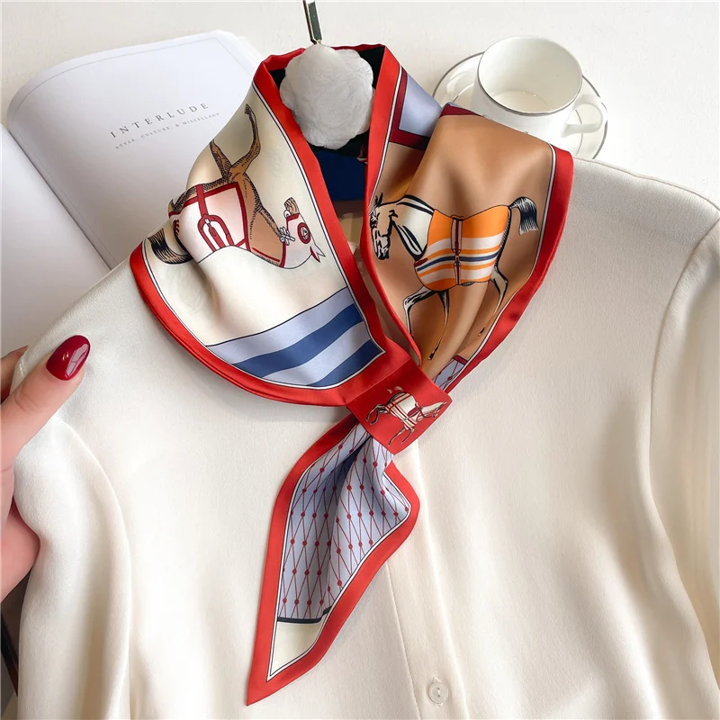 Women Fashion Necktie - Lüks Marka Sıska Atkısı Eşarp Kadınlar