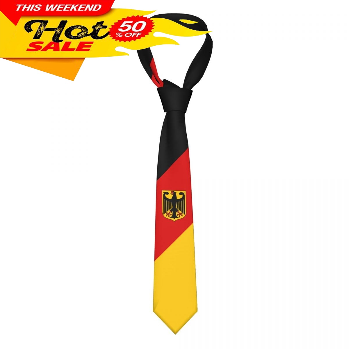 Women Fashion Necktie - Almanya Bayrağı Kravat Amblemi Kravat Erkek