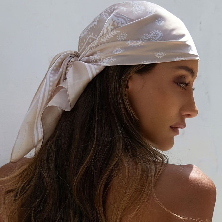 Women Fashion Necktie - Lüks Marka İpek Kare Ekose Eşarp