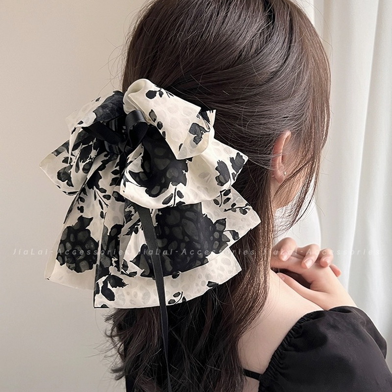 Women'S Fashion Korea - Kore küçük baskılı saç pençe klip